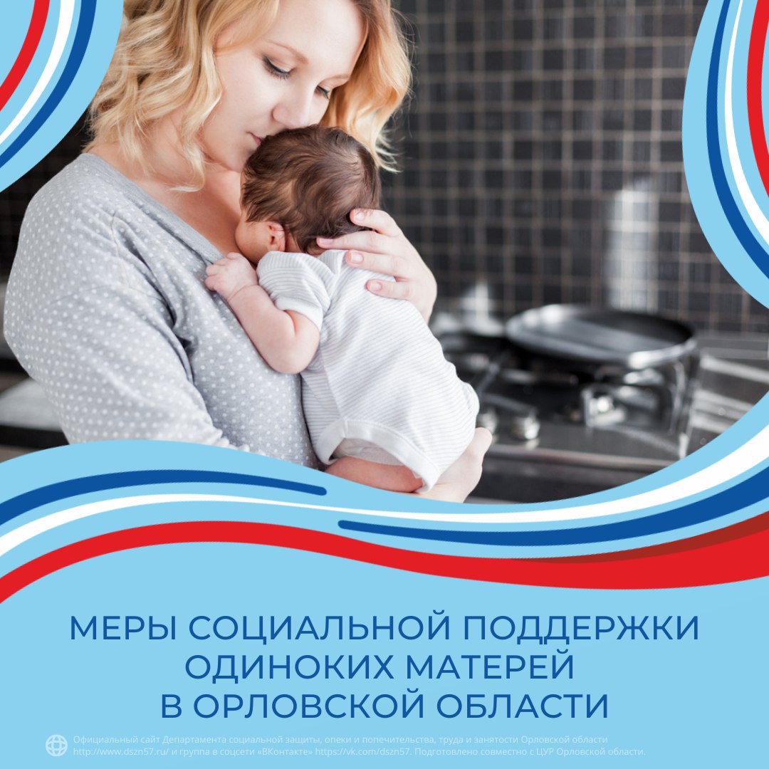 Меры социальной поддержки одиноких матерей в Орловской области