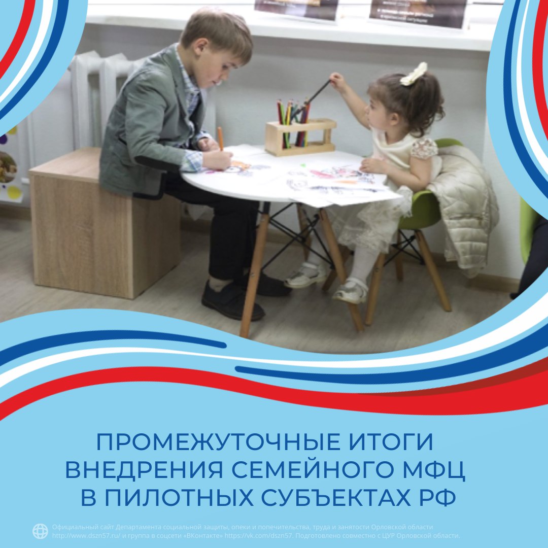 Семейного МФЦ в пилотных субъектах Российской Федерации