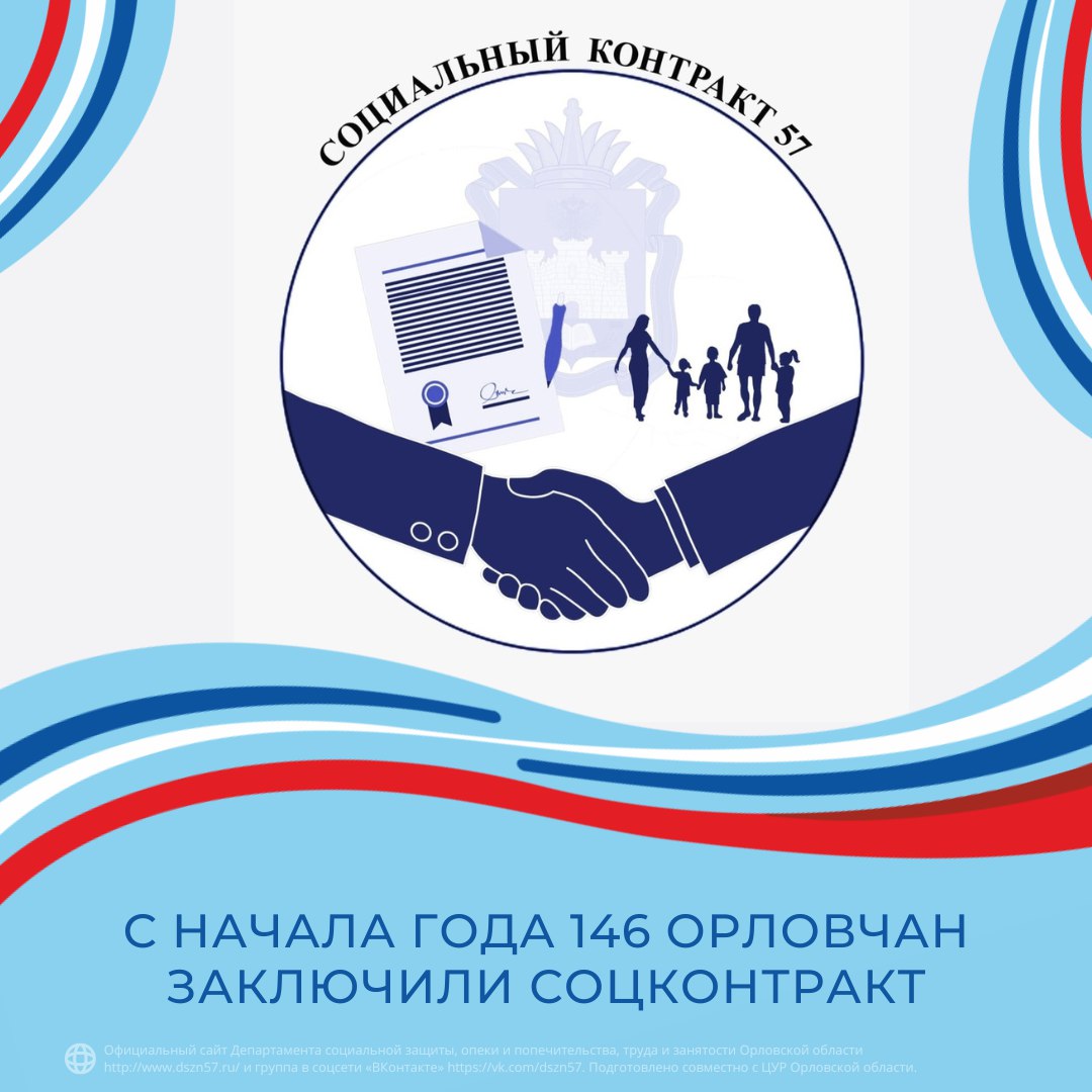 С начала года 146 орловчан заключили соцконтракт С начала года 146 орловчан заключили соцконтракт