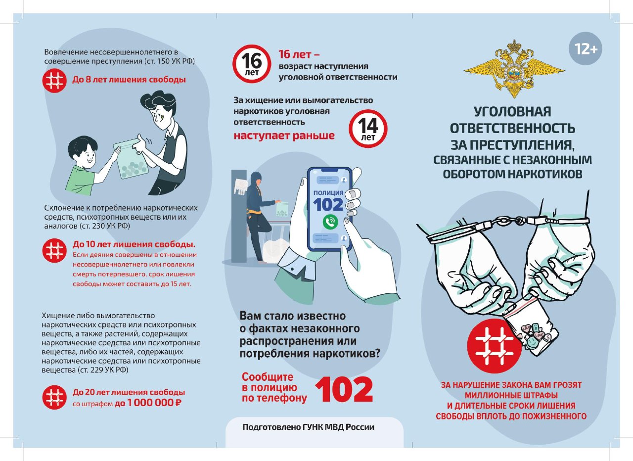 Государственный антинаркотический комитет информирует об уголовной ответственности за преступления, связанные с незаконным оборотом наркотиков Государственный антинаркотический комитет информирует об уголовной ответственности за преступления, связанные с незаконным оборотом наркотиков