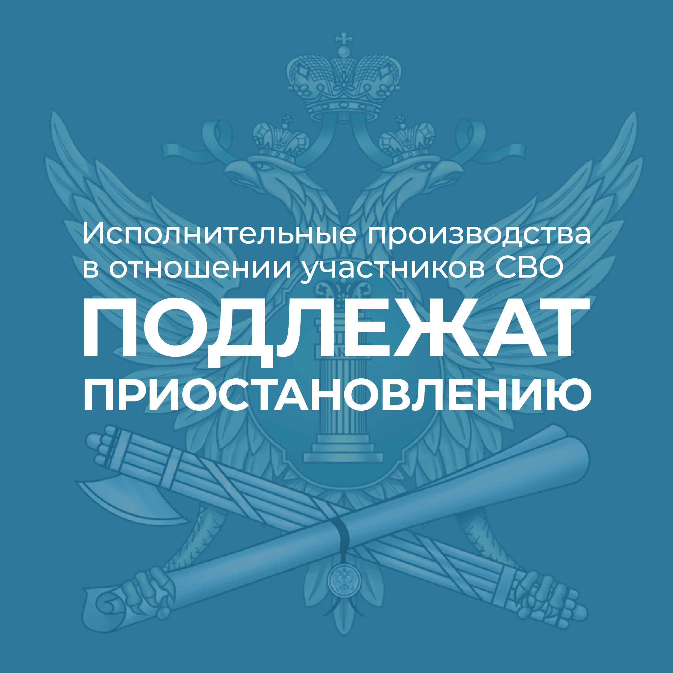 Производства в отношении участников СВО подлежат приостановлению