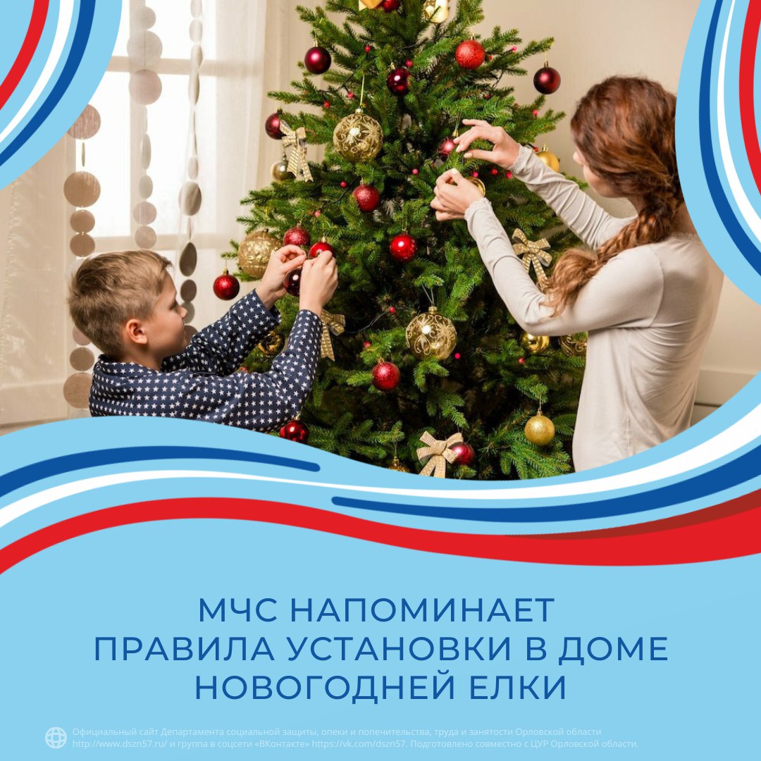 МЧС напоминает правила установки в доме новогодней елки МЧС напоминает правила установки в доме новогодней елки