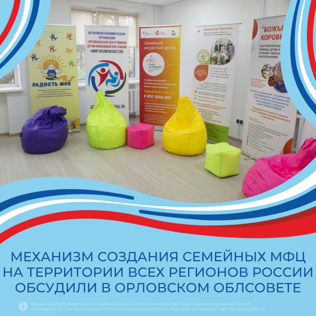 Механизм создания семейных МФЦ на территории всех регионов России обсудили в Орловском облсовете