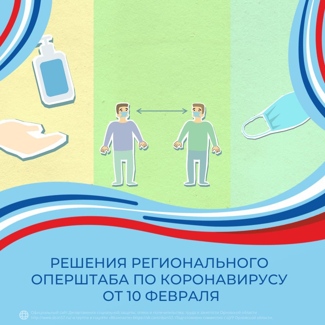 Решения регионального оперштаба по коронавирусу от 10 февраля Решения регионального оперштаба по коронавирусу от 10 февраля