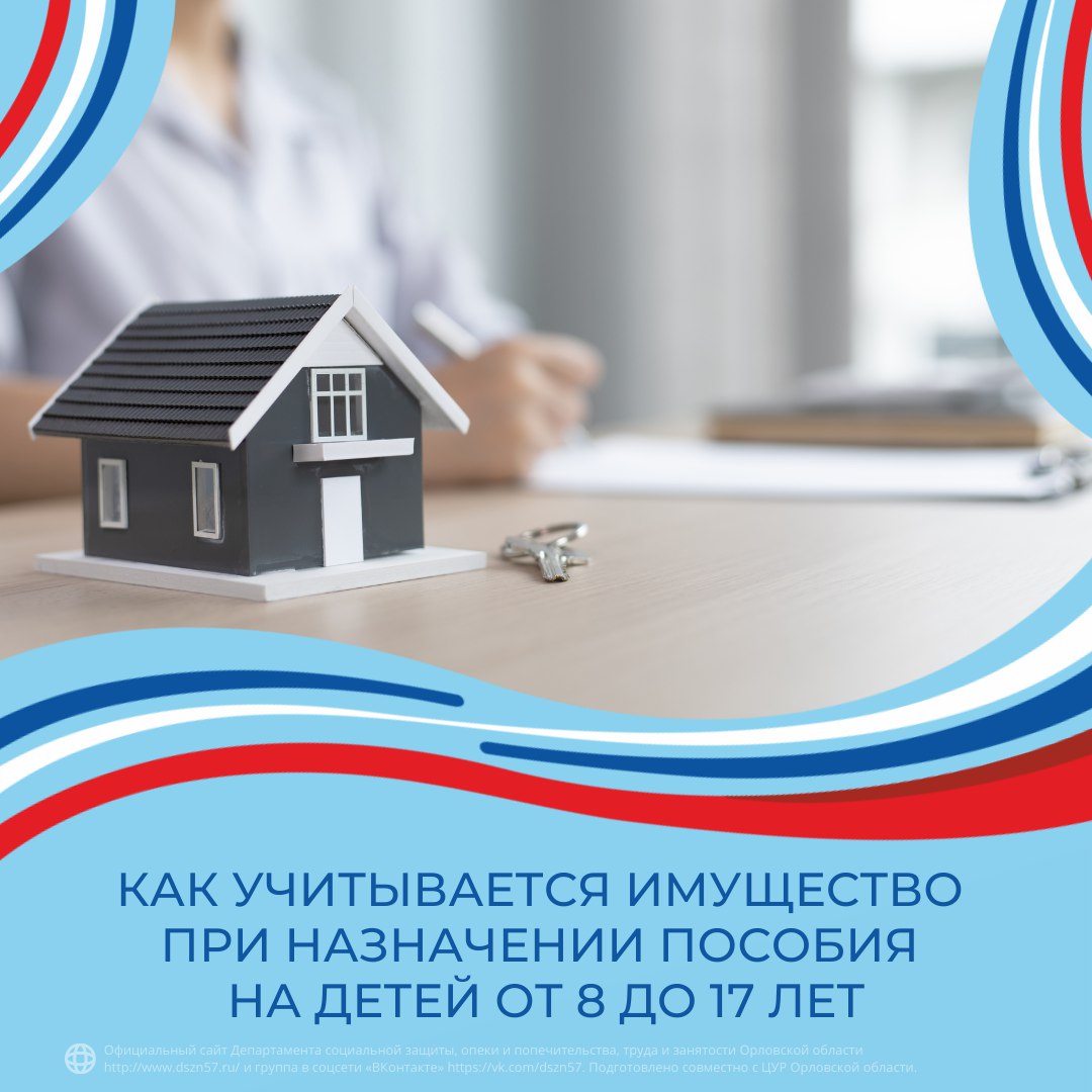 Как учитывается имущество при назначении пособия на детей от 8 до 17 лет